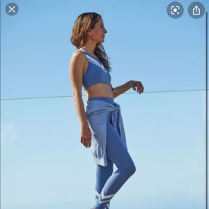 Tory Sport Chevron Sports Bra in Sky